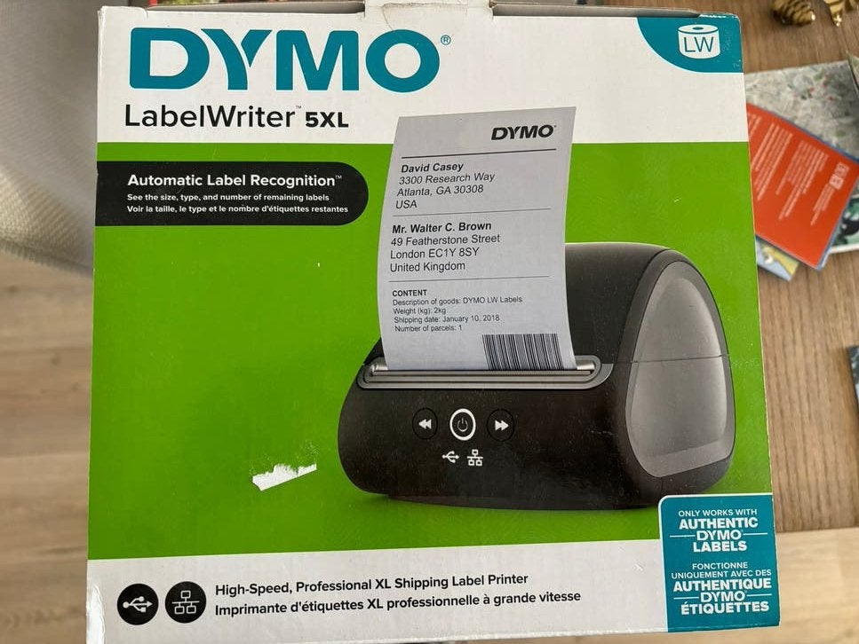 Dymo LabelWriter 5XL labelprinter - nieuwstaat 1x gebruikt, Computers en Software, Ophalen of Verzenden, Zo goed als nieuw, Etiket