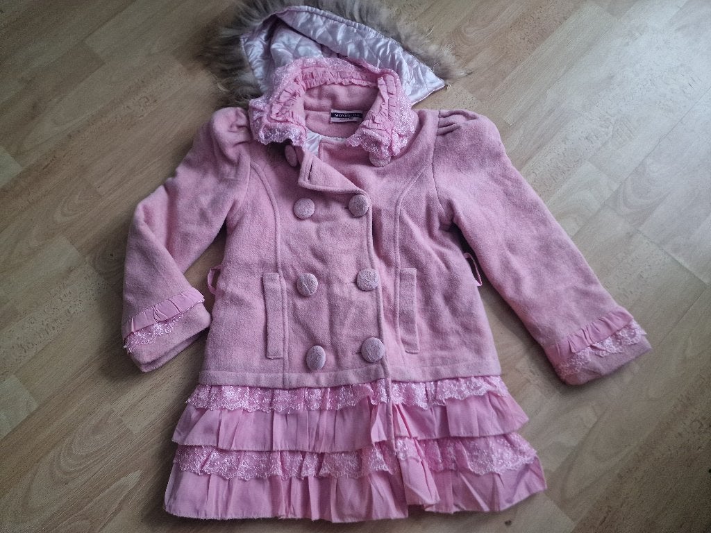 roze MONNALISA jas, maat 116, Ophalen of Verzenden, Gebruikt, Meisje, Jas