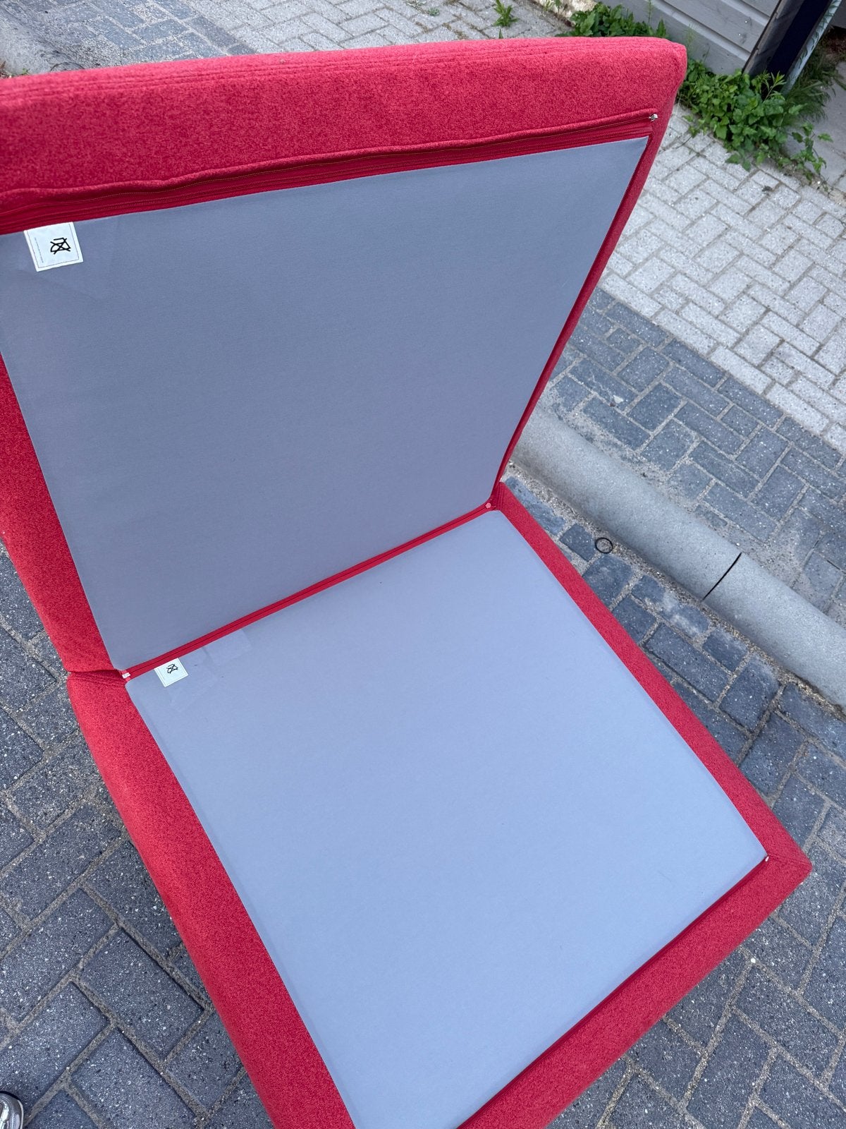IKEA Söderhamn Hocker - Rood, Ophalen, Vierkant, Zo goed als nieuw, 75 tot 100 cm