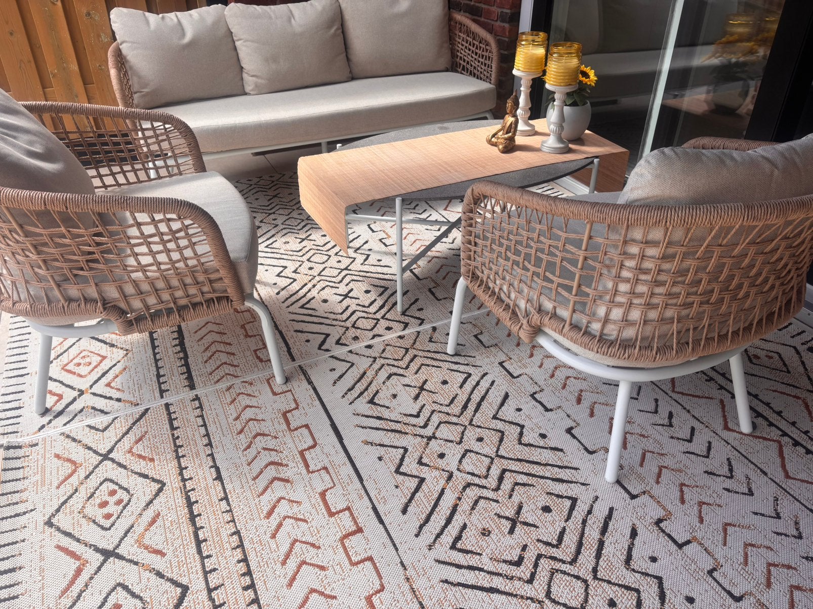Luxe all weather  tuinset ( zonder de tafel), Tuin en Terras, Tuinsets en Loungesets, Ophalen, Zo goed als nieuw