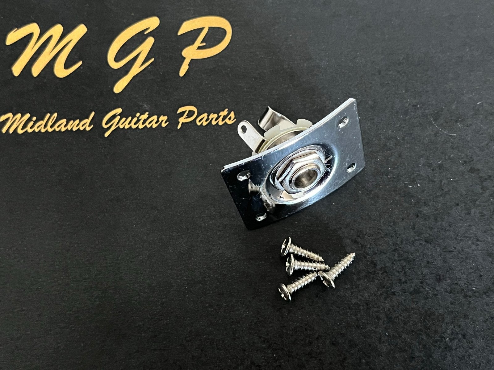 Chroomkl. Mono Jack + Jackplate voor oa Rickenbacker Gitaren, Muziek en Instrumenten, Ophalen of Verzenden, Nieuw