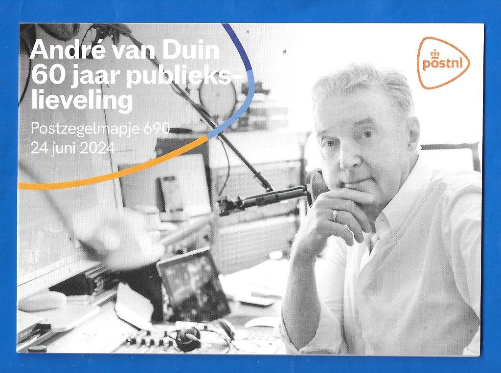 Postzegelmapje 690 André van Duin 60 jaar publiekslieveling, Postzegels en Munten, Postzegels | Nederland, Verzenden, Na 1940