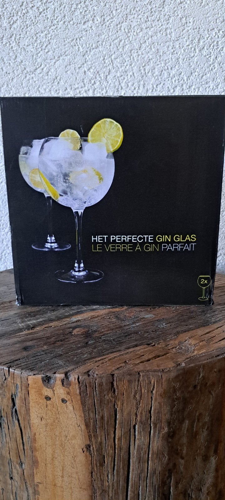 Partij 10 doosjes van 2 stuks Gin Glazen  Gin-Tonic nieuw, Ophalen, Nieuw, Wit, Overige merken