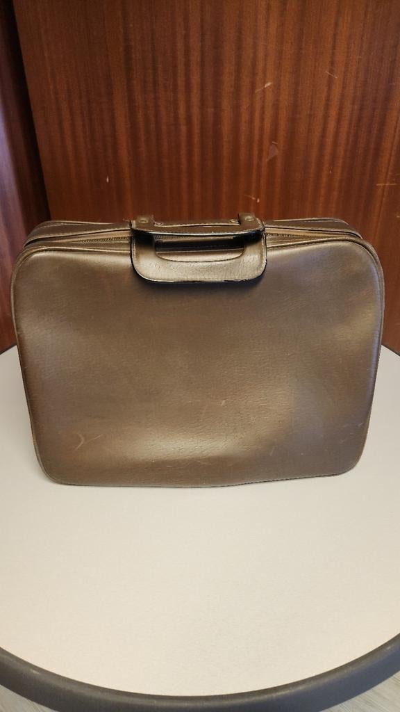 Vintage bruine koffer/attachékoffer, Overige materialen, Gebruikt, 50 tot 60 cm, Ophalen of Verzenden