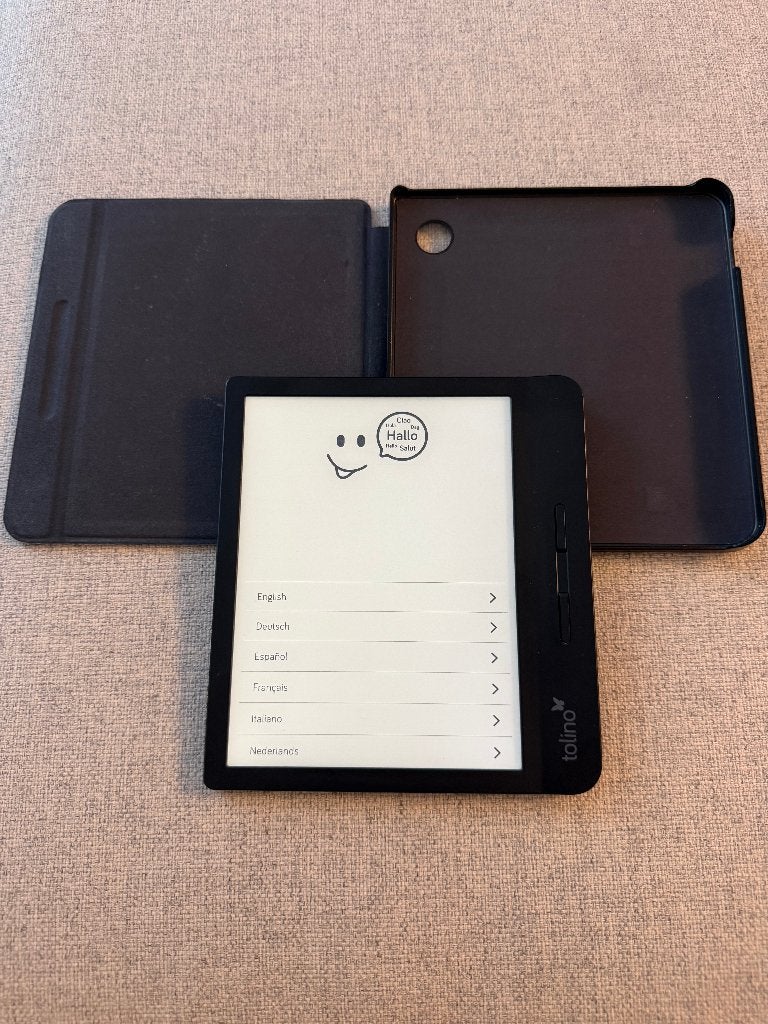 E-Reader Tolino Vision 5 T104 8GB + Cover(3), Gebruikt, 8 GB, Ophalen of Verzenden, 7 inch