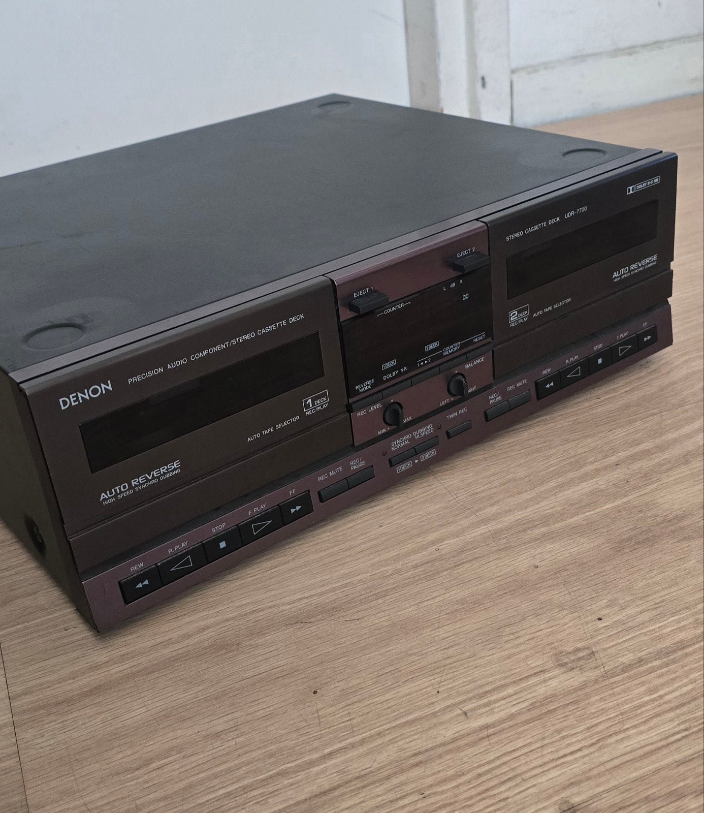 Denon UDR-7700 Dubbel Cassettedeck met Auto-Reverse, Audio, Tv en Foto, Cassettedecks, Ophalen of Verzenden, Dubbel, Denon, Auto-reverse