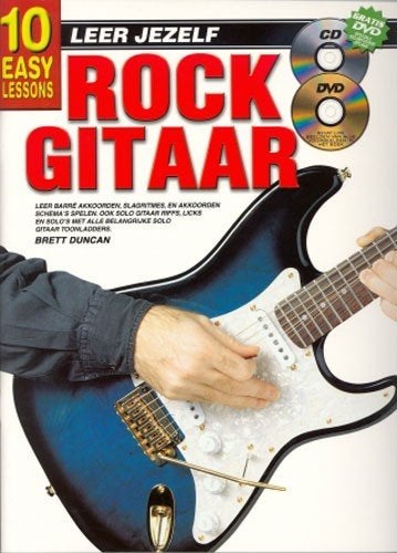 Lesboek + cd+ dvd---leer jezelf rockgitaar-rock gitaar-, Ophalen of Verzenden, Artiest of Componist, Gitaar