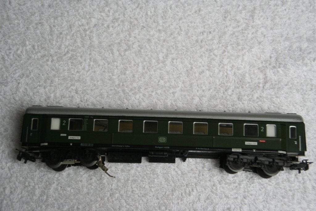 Märklin HO 4037 H0 Personenrijtuig 2e klasse DB groen (5-2), Wisselstroom, Gebruikt, Wagon, Ophalen of Verzenden