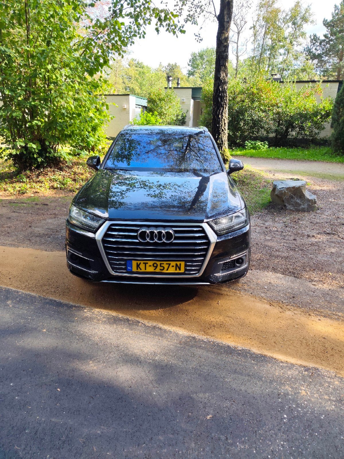 Audi Q7 3.0 getuned 435 pk zwart, Auto's, Automaat, 435 pk, Zwart, Elektronische parkeerrem