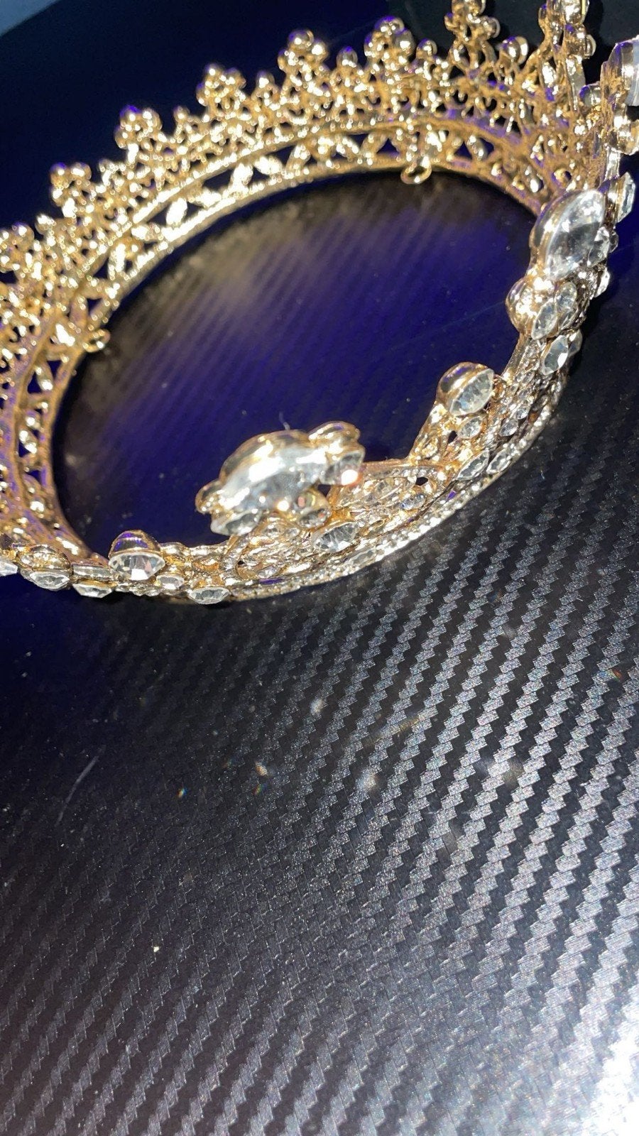 Goudkleurige Tiara met Strass Kristallen, Ophalen of Verzenden, Nieuw
