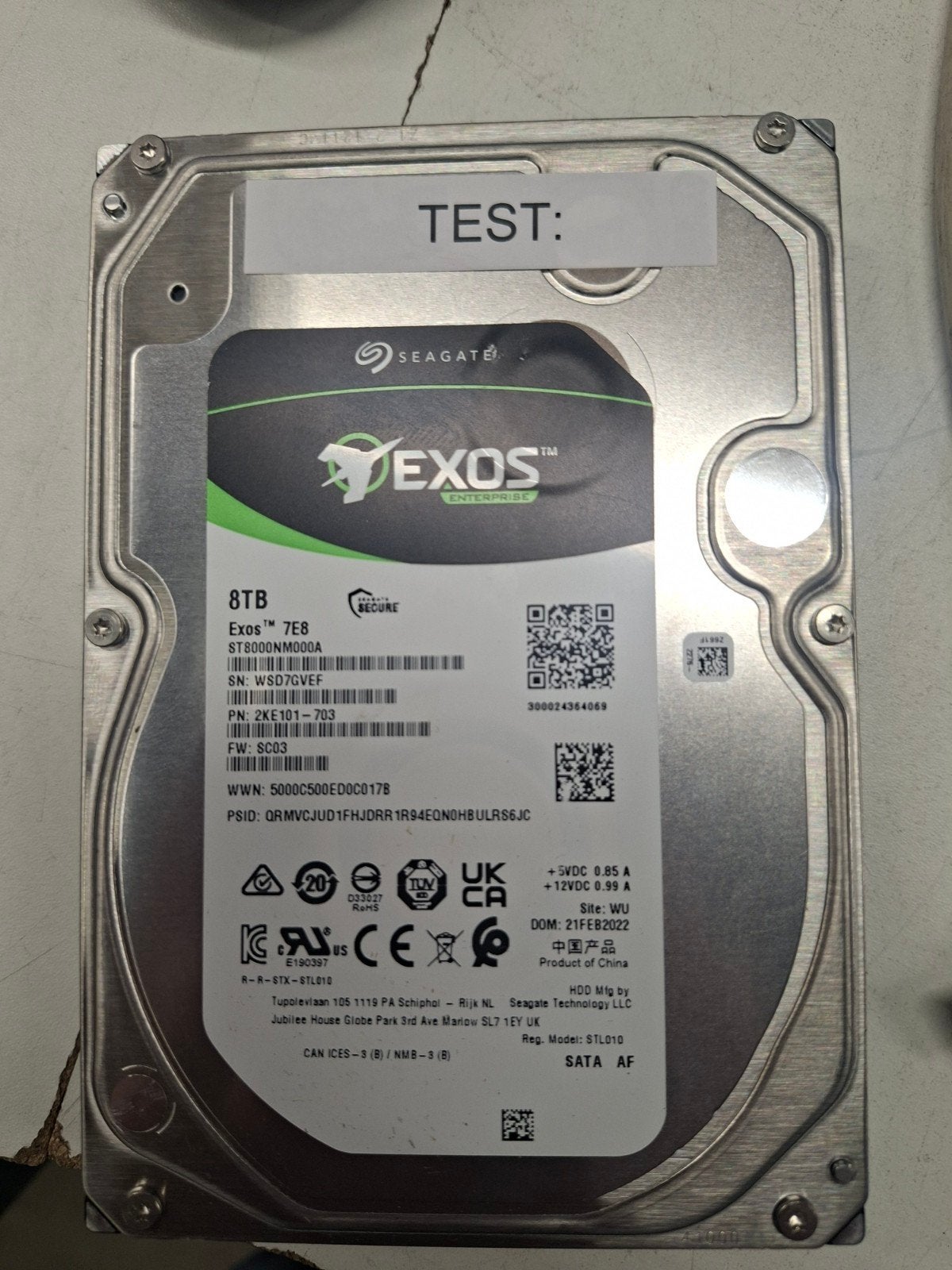 Defecte Seagate Exos 8TB HDD - SMART fouten, Intern, Er, 8TB, Ophalen of Verzenden