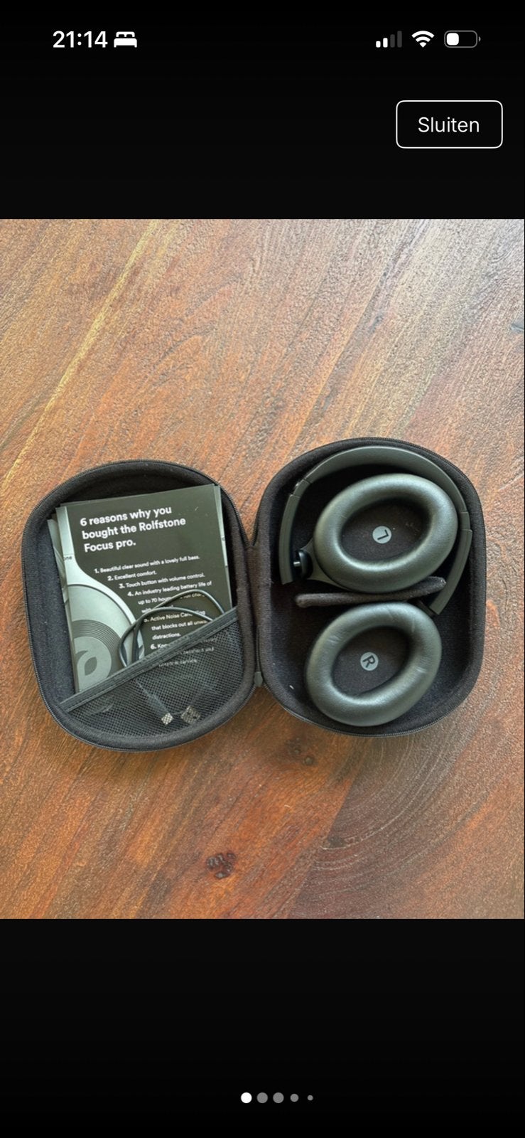 Rolfstone Focus Pro koptelefoon met Noise Cancelling, Audio, Tv en Foto, Koptelefoons, Overige merken, Ophalen of Verzenden, Zo goed als nieuw