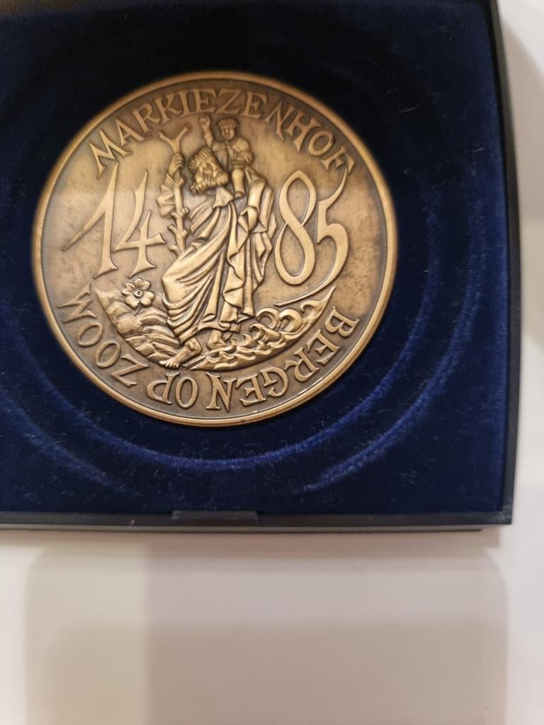 Historische Penning Markiezenhof Bergen op Zoom 1485-1985, Ophalen of Verzenden
