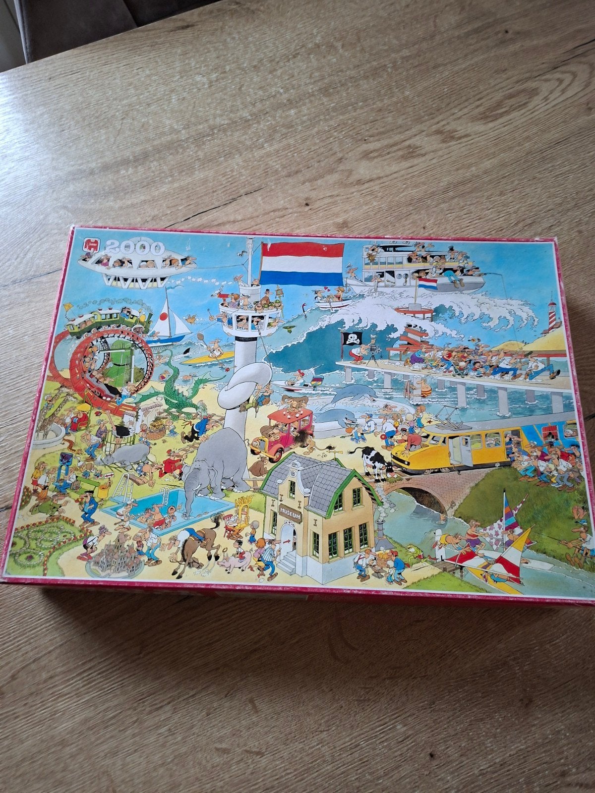 Jan van Haasteren puzzel: ter land, ter zee. in de lucht; J, Ophalen of Verzenden, Meer dan 1500 stukjes, Zo goed als nieuw