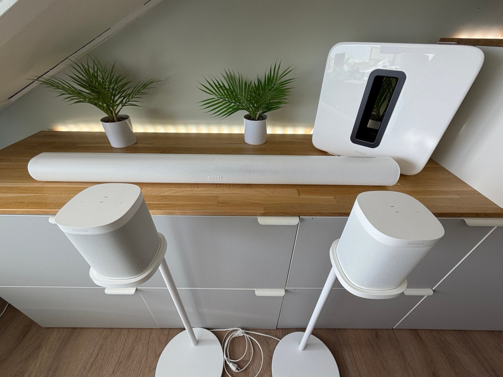 Sonos Arc + Sub Gen 3 + 2x One SL + Stands - Wit