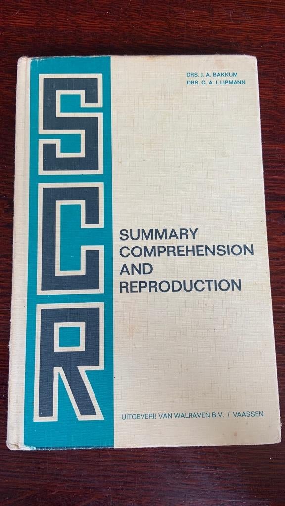 Summary comprehension and reproduction-, Ophalen of Verzenden, Beta, WO