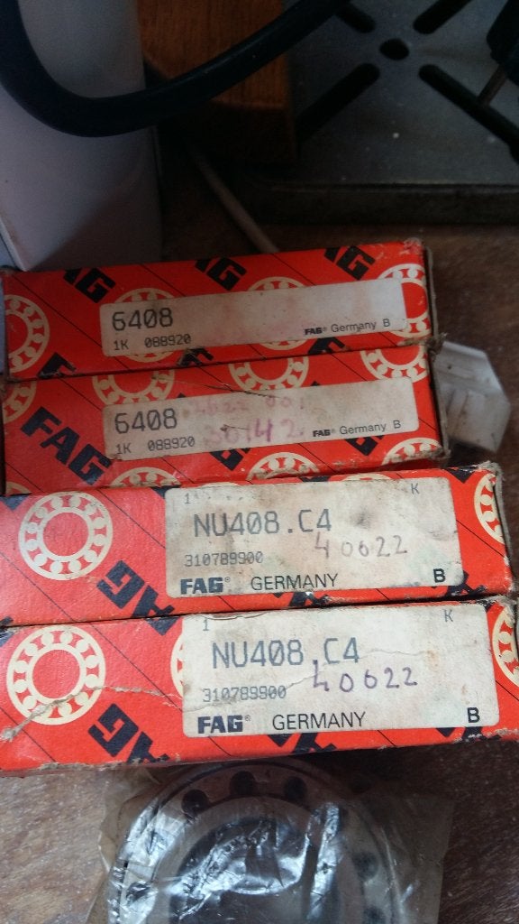 kogellagers, Ophalen, Nieuw