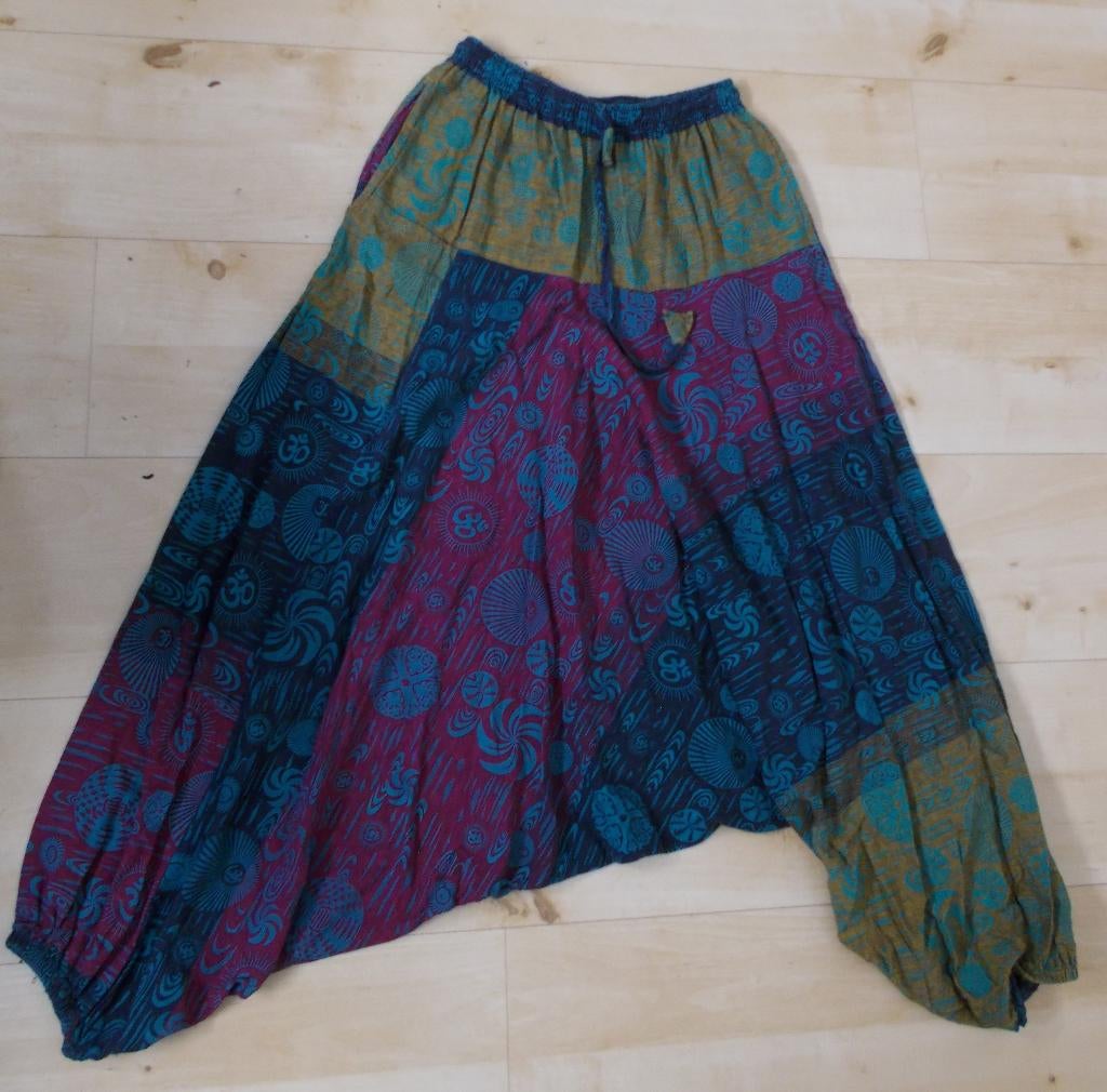 100% katoenen baggy broek  van Colours du Monde! M, Kleding | Dames, Broeken en Pantalons, Maat 38/40 (M), Zo goed als nieuw, Lang