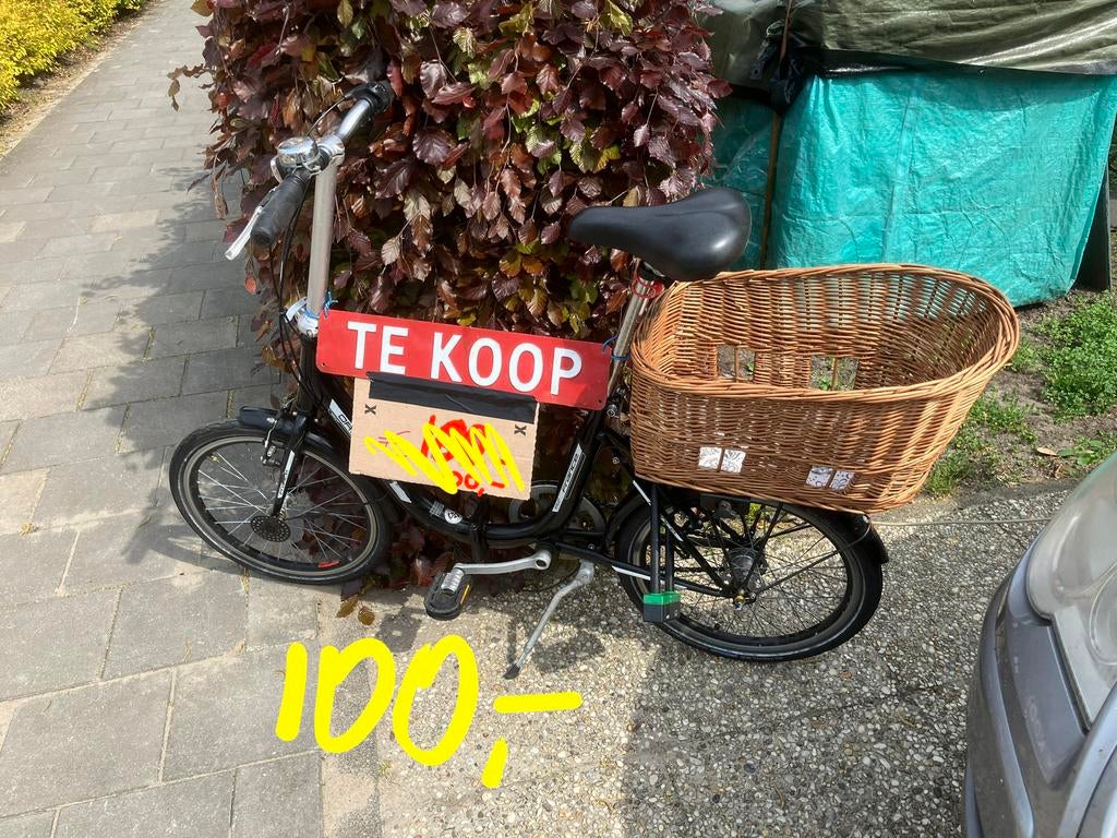 Opvouwbare Vouwfiets met Mand  NU MAAR €100,-, Fietsen en Brommers, Fietsen | Vouwfietsen, Gebruikt, Dames, Overige merken, 18 tot 20 inch