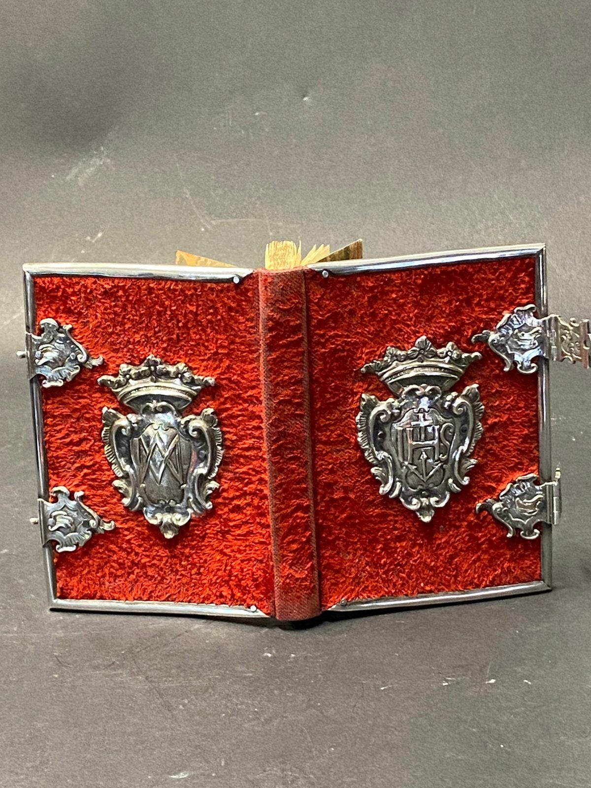 19 eeuws zilver wapenschild italiaans  gebed, Ophalen of Verzenden, Zilver