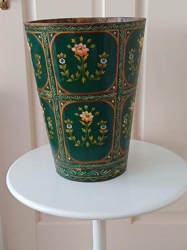 Vintage beschilderde houten Paraplubak,(adv.nr.382, Ophalen of Verzenden, Gebruikt, Hout