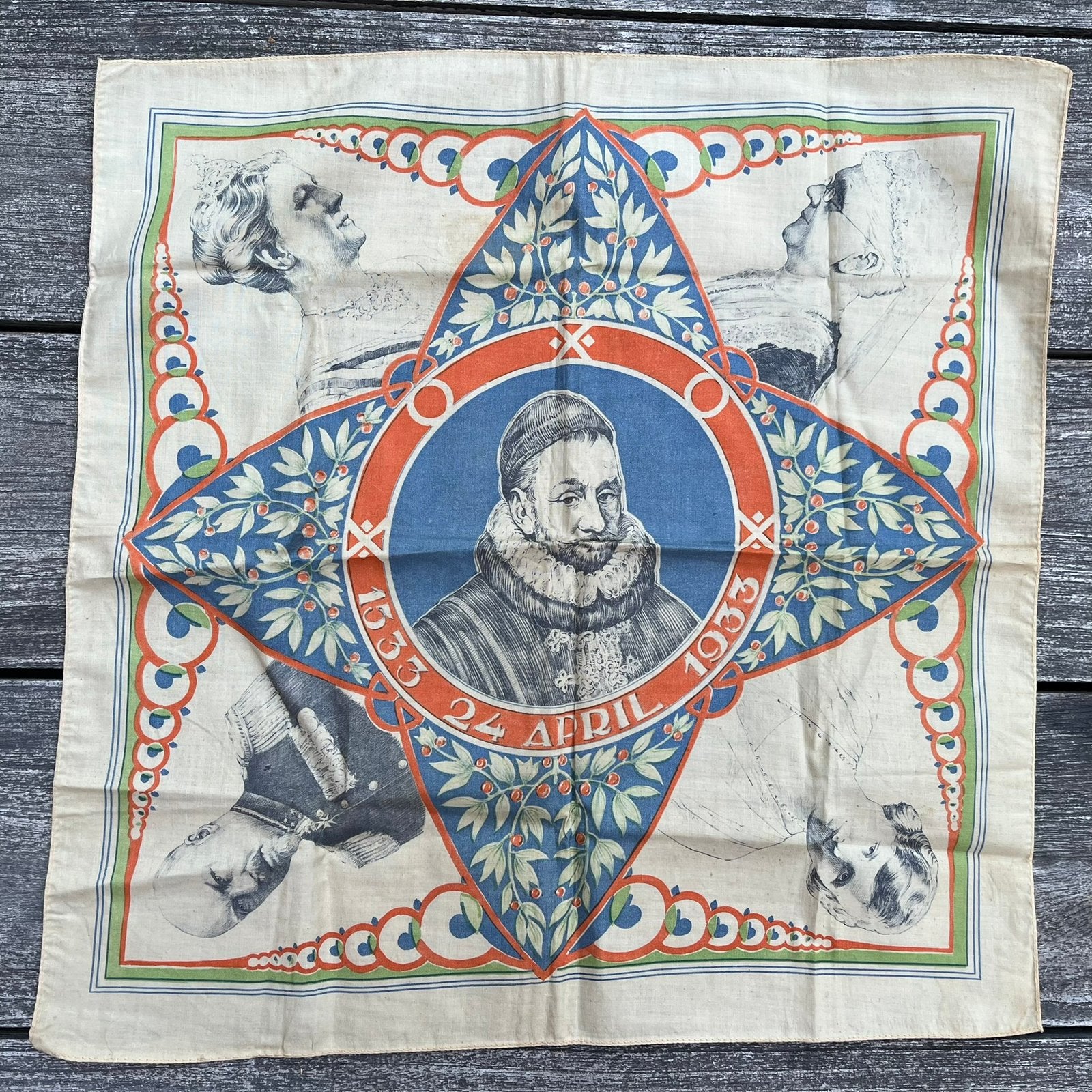 Herdenkingsdoek 400 jaar geboortejaar Willem van Oranje, Verzamelen, Koninklijk Huis en Royalty, Ophalen of Verzenden, Gebruikt