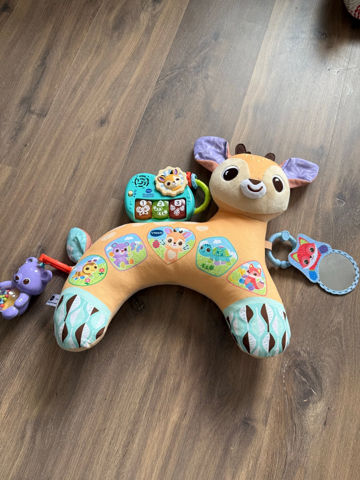 VTech baby Tummy Time knuffelhert, Kinderen en Baby's, Speelgoed | Vtech, Ophalen of Verzenden, Zo goed als nieuw, 0 tot 6 maanden