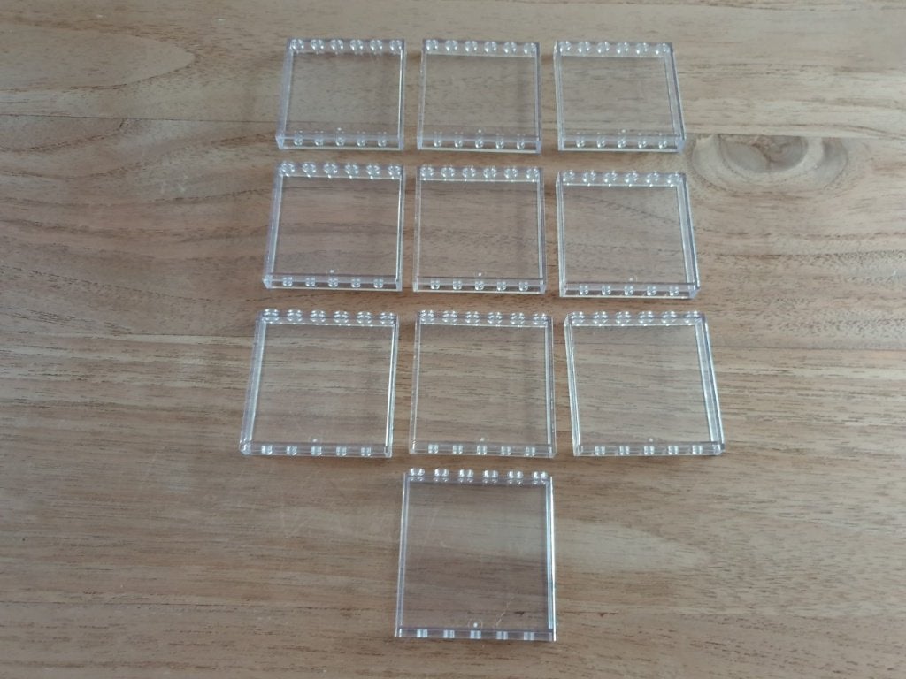 Partij N546=10x Lego glas panelen (Meerdere setjes), Lego, Lego, Lego, Nieuw