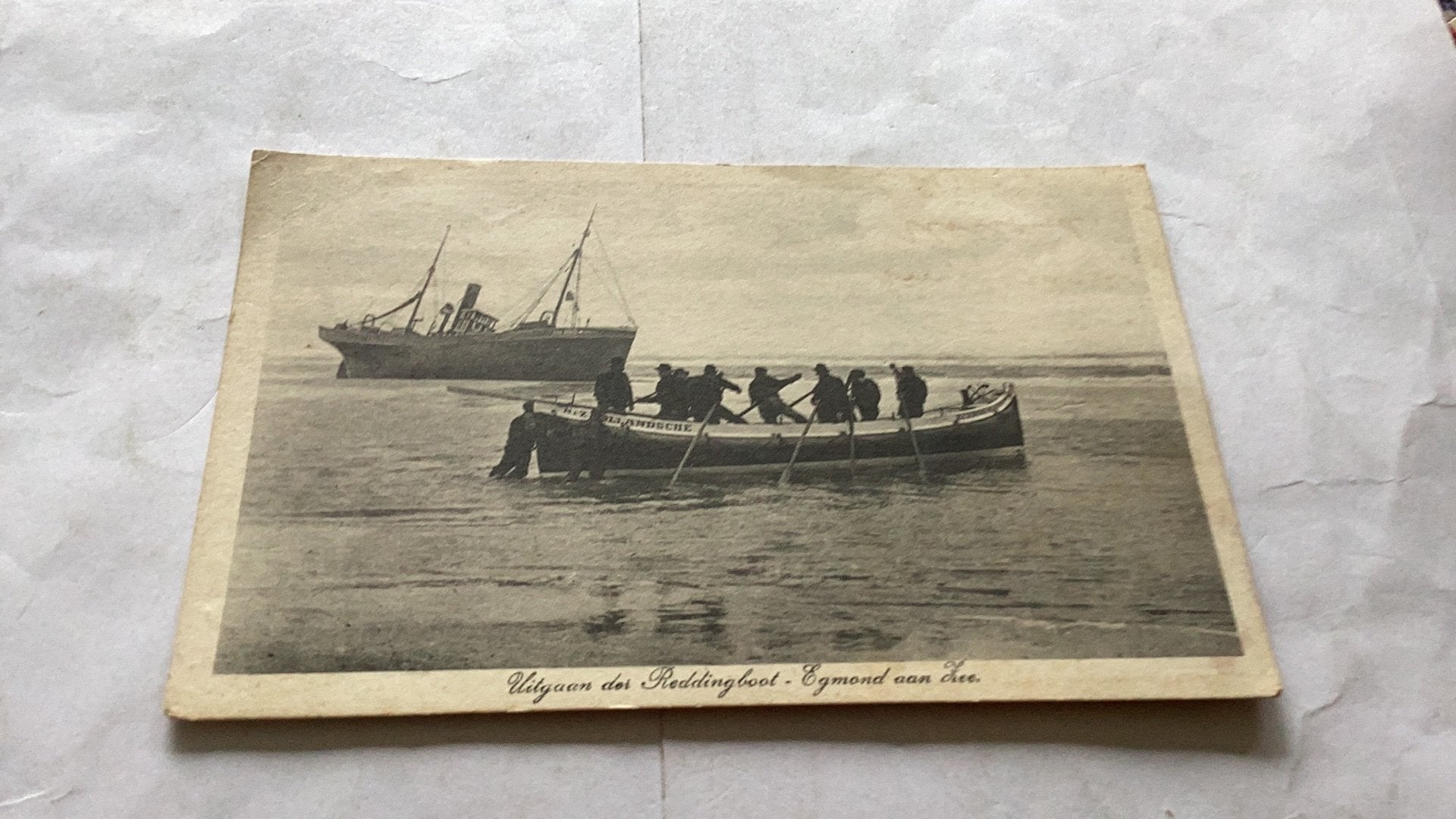 Egmond aan Zee Reddingsboot, Ophalen of Verzenden, Voor 1920, Gelopen, Noord-Holland