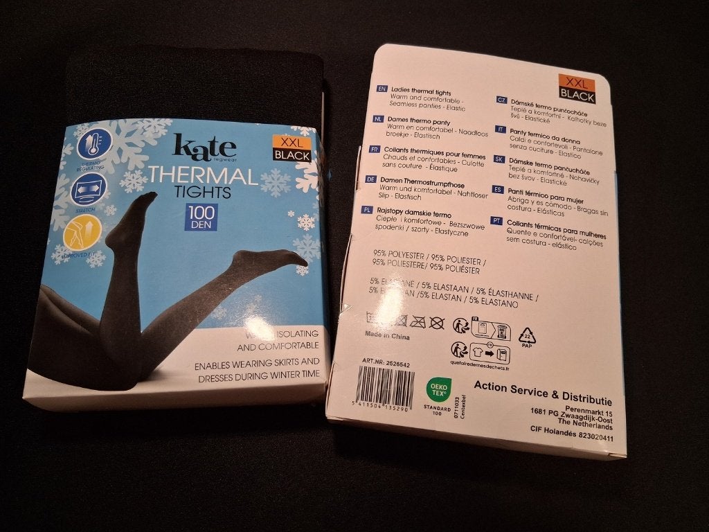 2 stuks Kate Thermal Tights 100 denier zwart XXL, Kleding | Dames, Leggings, Maillots en Panty's, Zwart, Nieuw, Ophalen of Verzenden