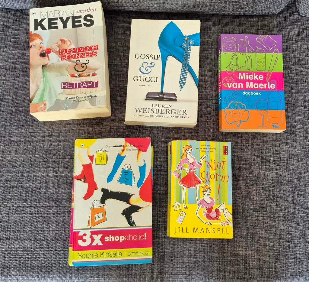 5x Chicklit Boekenpakket: Marian Keyes, Sophie Kinsella, Boeken, Ophalen of Verzenden, Gelezen, Keyes, Weisberger, van Maerle, Kinsella, Mansell