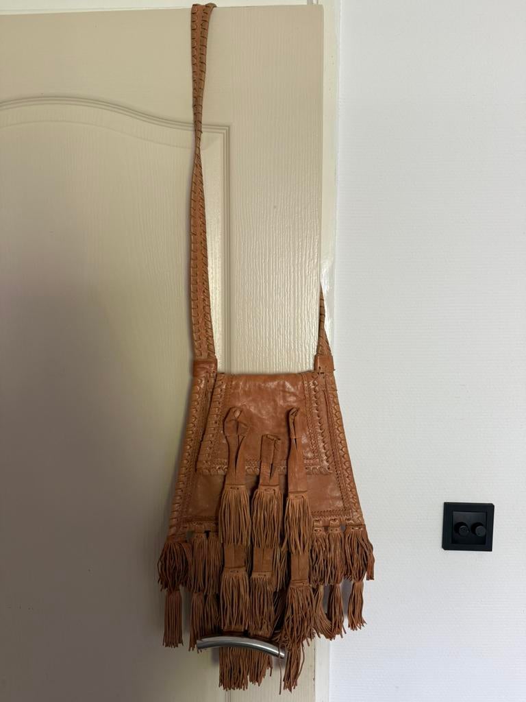 Zara crossbody echt leer, Ophalen, Zo goed als nieuw, Bruin, Leer