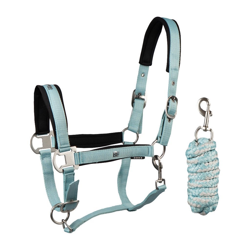 Nieuw EQPRO halsterset Precious Blue Reef maat Pony of Cob, ., Nieuw, Ophalen of Verzenden, Zacht onderlegd