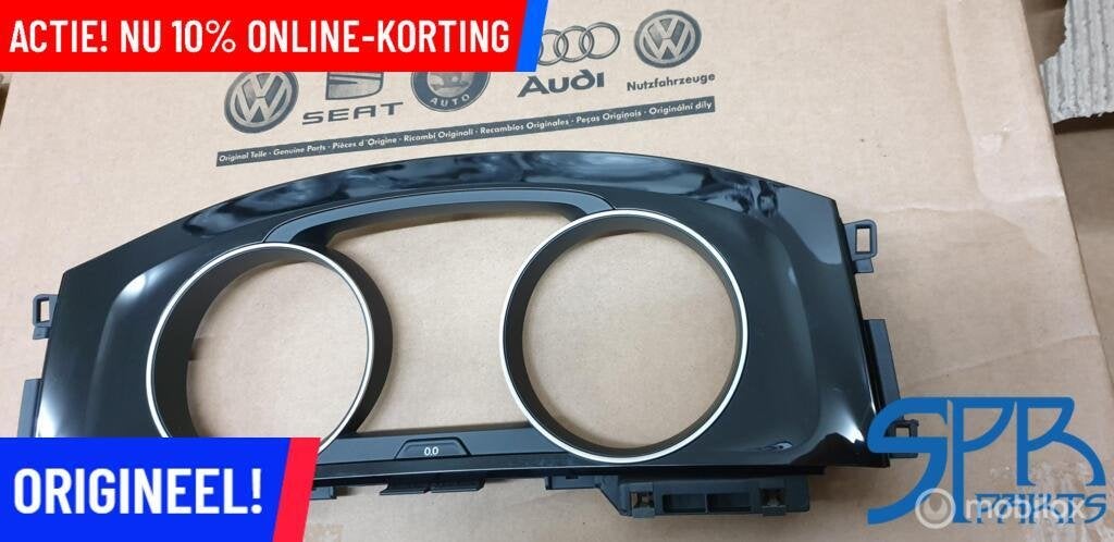 Golf 7 7.5 KM Teller Inleg ZWART HOOGGLANS 5G0857059 NIEUW, Volkswagen, Nieuw, Ophalen of Verzenden, Volkswagen