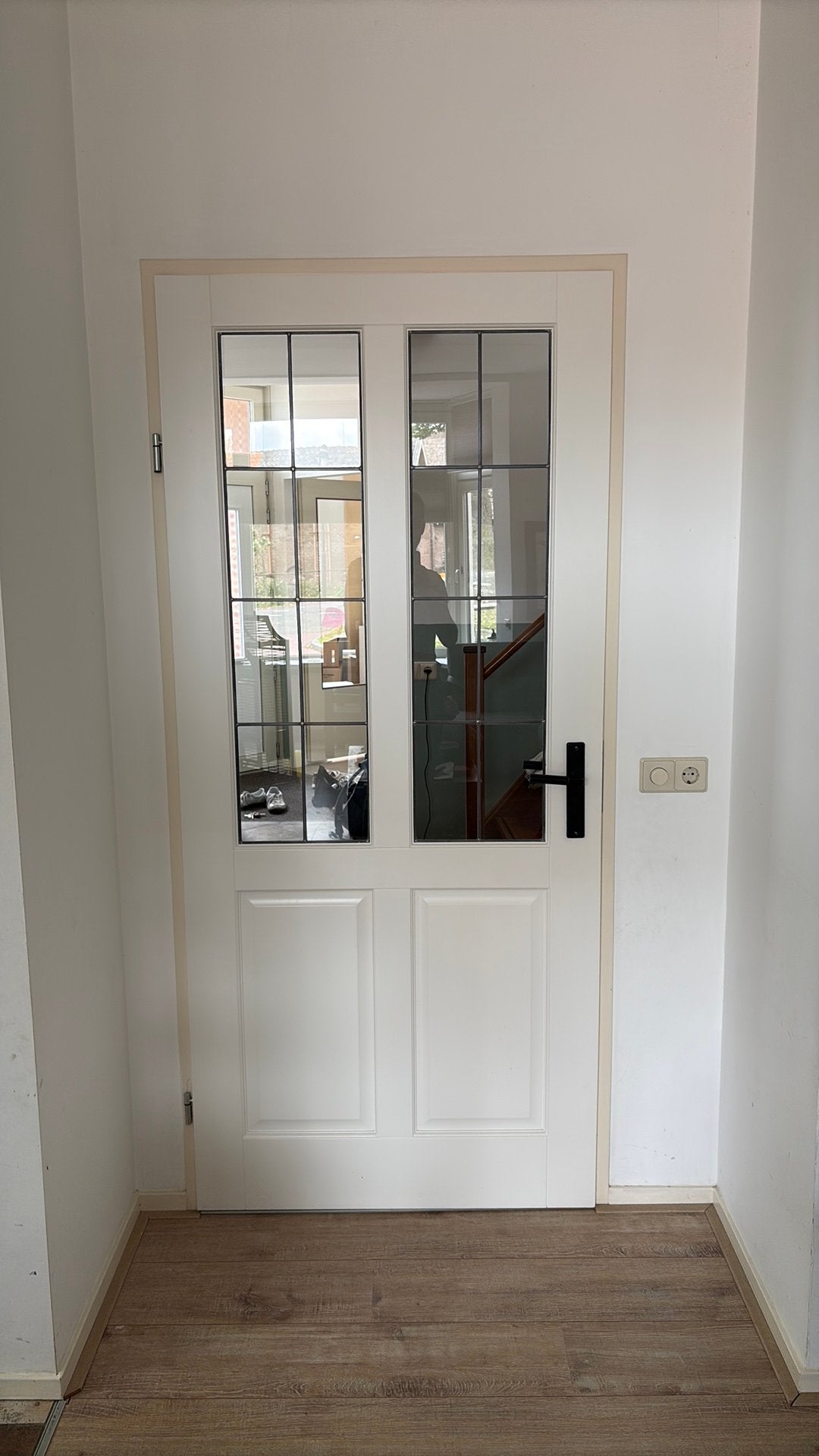 Opdek deur met glas in lood panelen, Ophalen, Binnendeur, 200 tot 215 cm, Glas