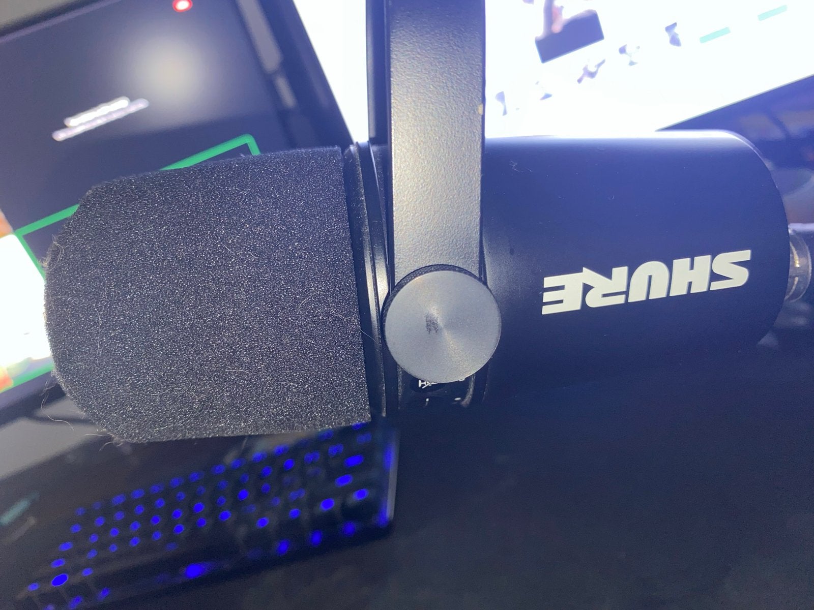 Shure MV7 met XLR kabel, Ophalen of Verzenden, Zo goed als nieuw, Studiomicrofoon
