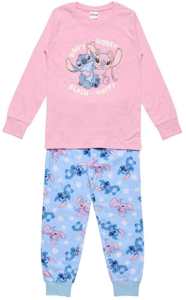 Lilo & Stitch pyjama maat 110/116 katoen roze blauw kind, Disney, Nacht- of Onderkleding, Nieuw, Ophalen of Verzenden