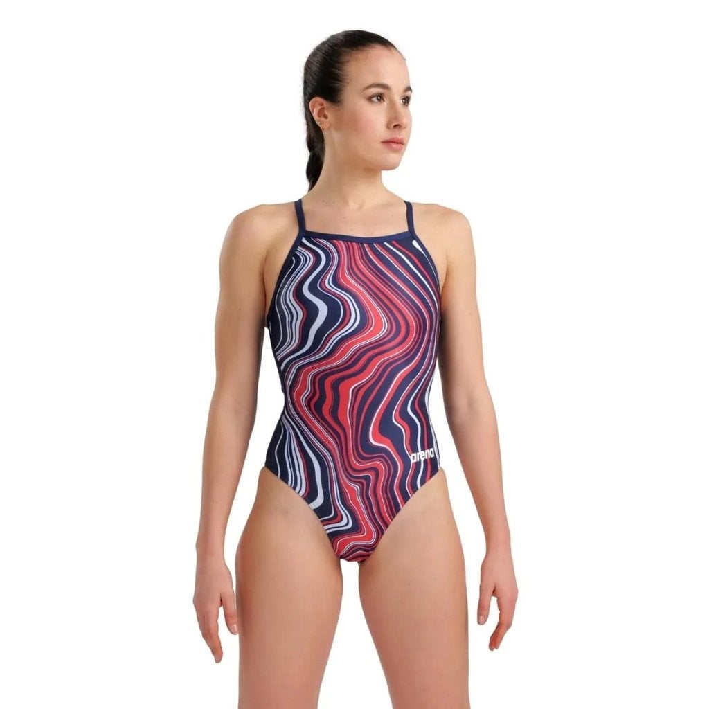 Nieuw Arena Swimsuit Lightdrop Back Marbled Badpak Navy Red, C.da Cisterna, 84/85 62029 Tolentino (MC) Italië, Blauw, Arena, Nieuw