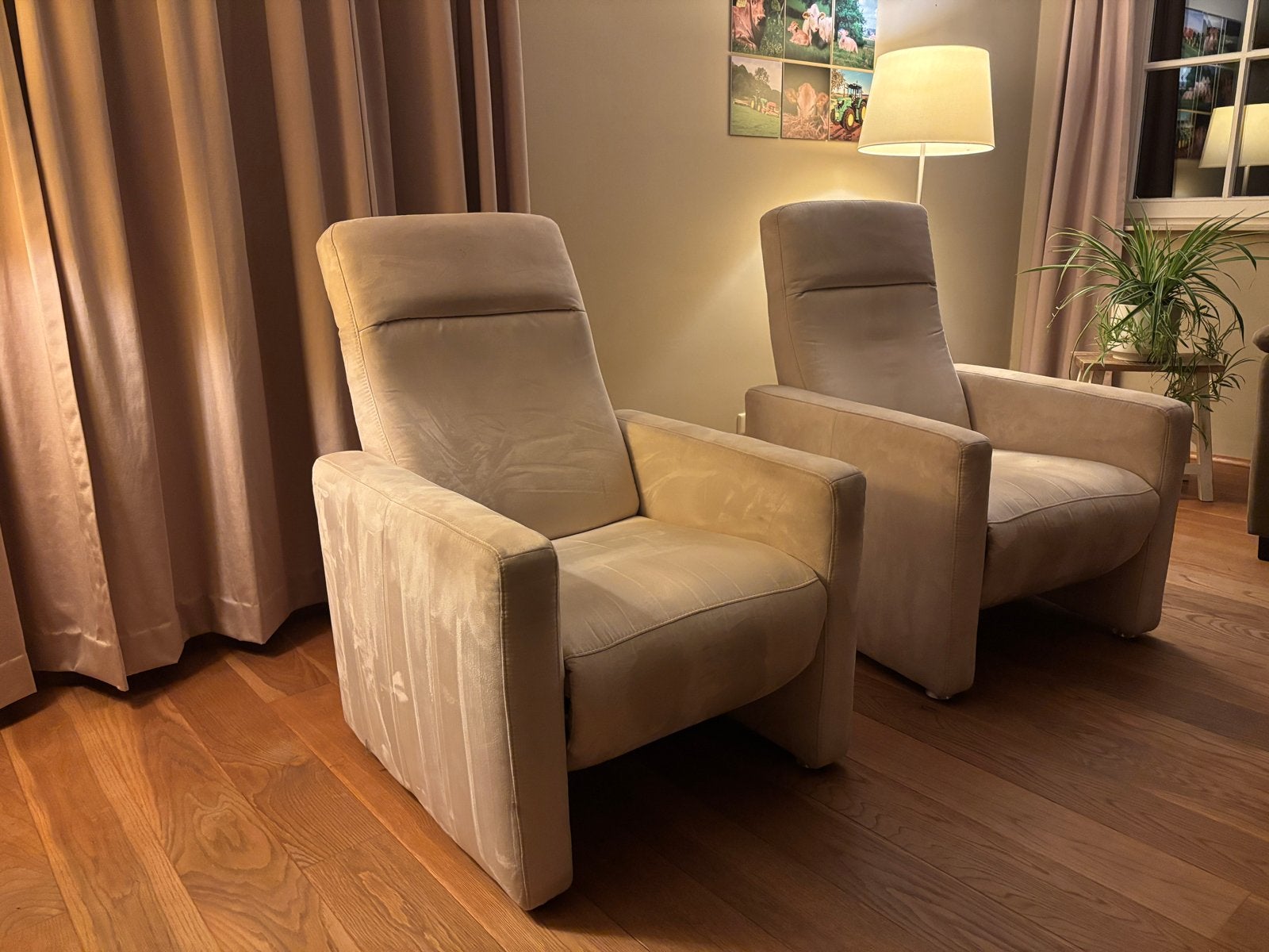 2 mooie fauteuils met ligstand, zeer netjes, Huis en Inrichting, Ophalen, 75 tot 100 cm, Zo goed als nieuw, Stof