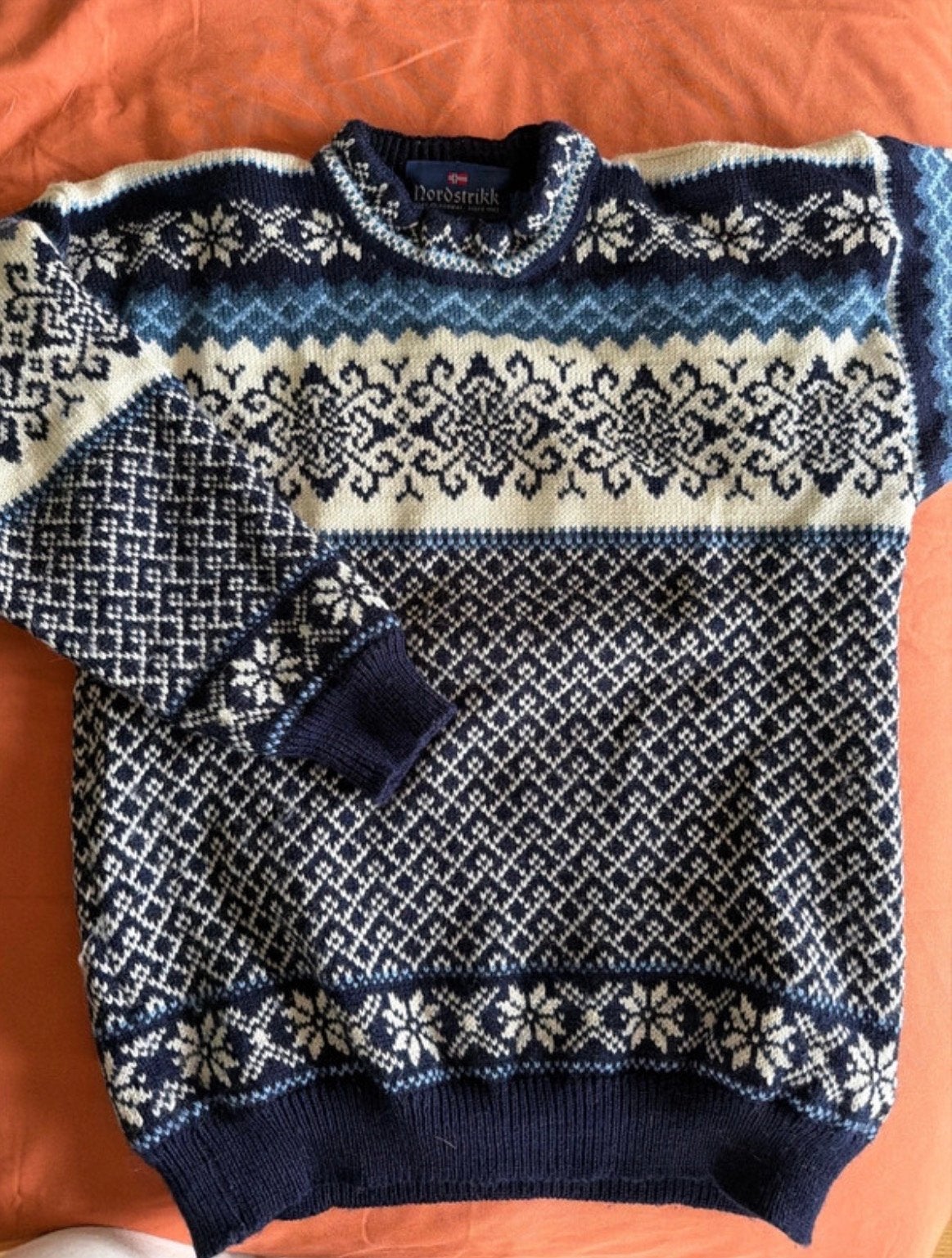 Nordstrikk Wollen Windstopper Trui - Zo goed als nieuw, Ophalen of Verzenden, Zo goed als nieuw, Overige maten, Blauw