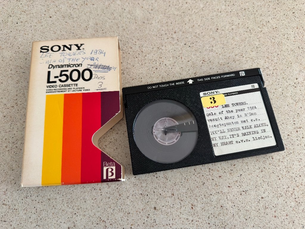 Sony L-500 Betamax Videoband - Lee Towers 1984 Gala, Muziek, Gebruikt, Alle leeftijden, Betamax