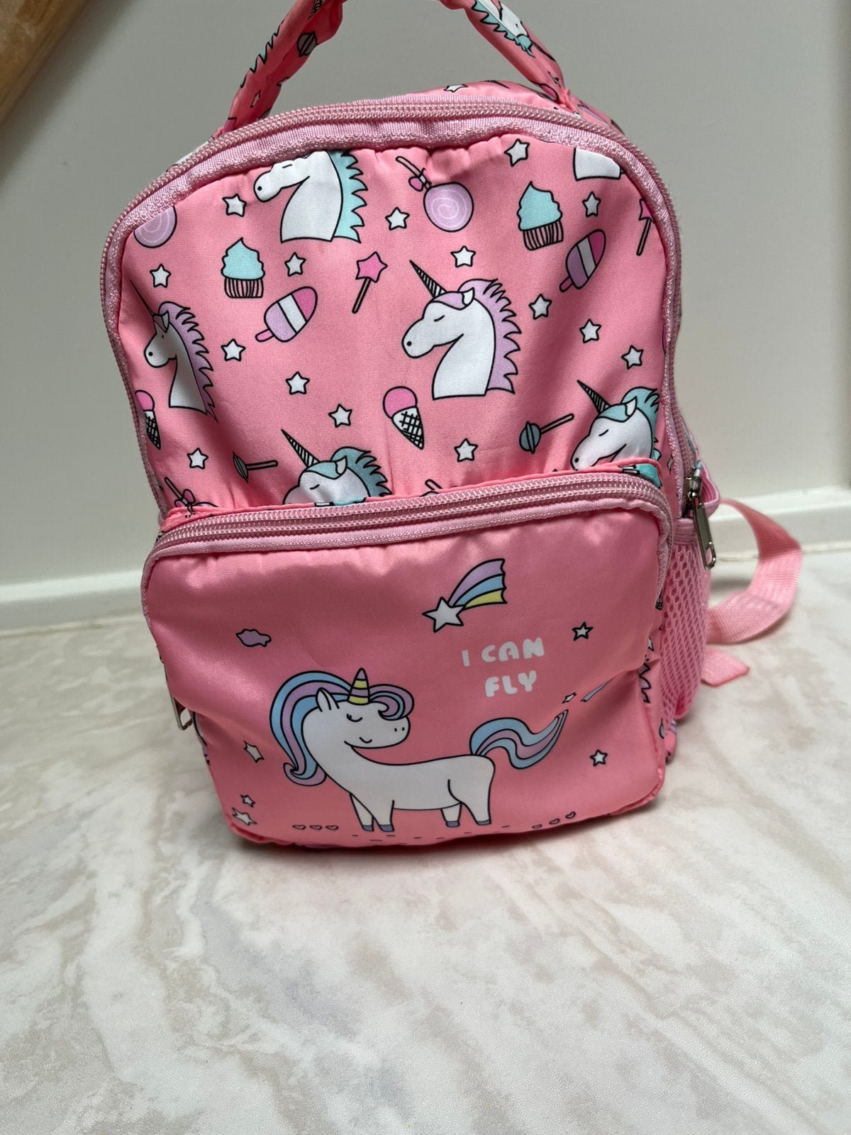 Roze unicorn rugzakje, Ophalen, Minder dan 30 cm, Rugtas, Zo goed als nieuw
