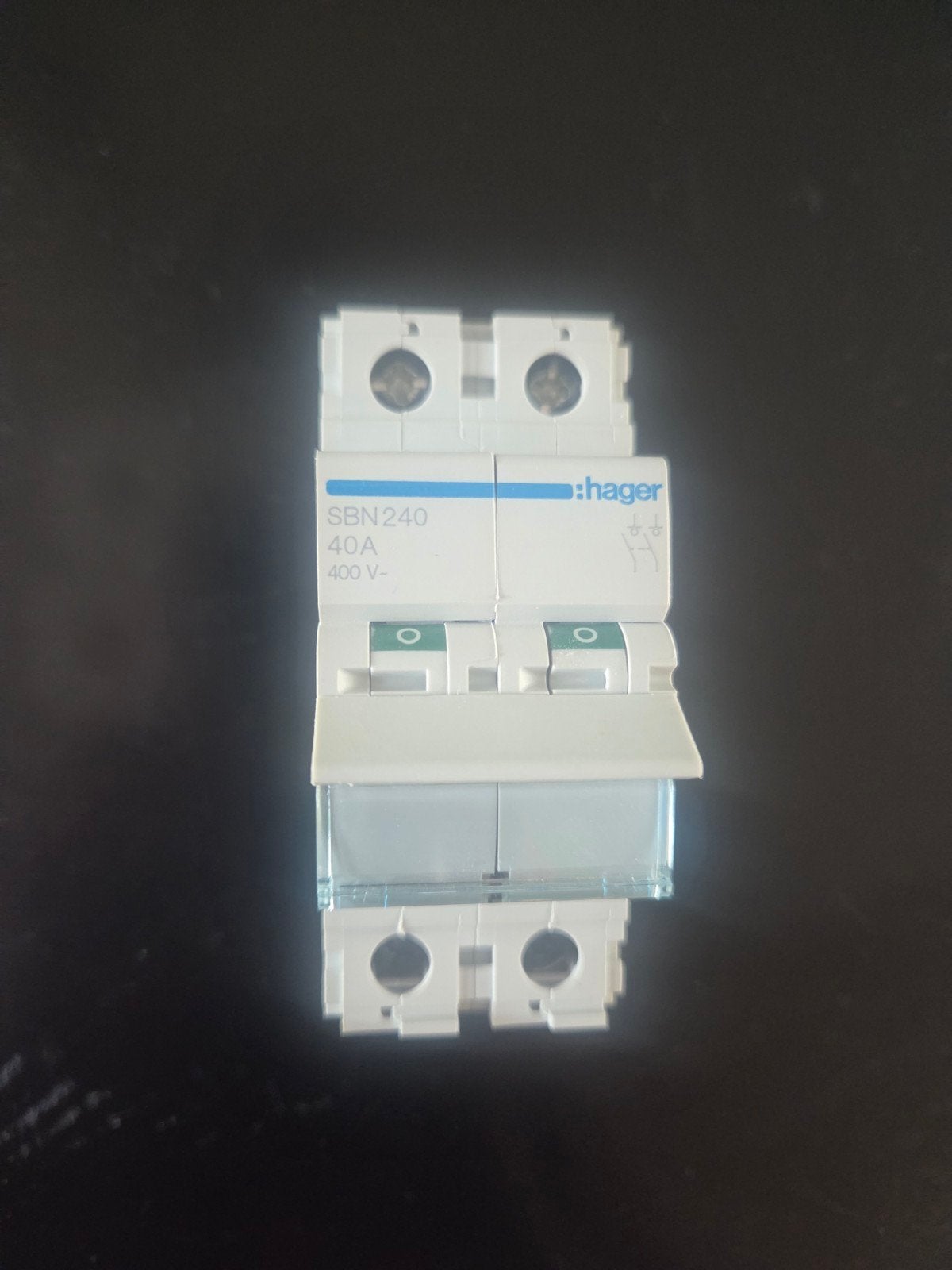 Hager SBN240 40A, Doe-het-zelf en Verbouw, Elektra en Kabels, Ophalen of Verzenden, Zo goed als nieuw, Schakelaar