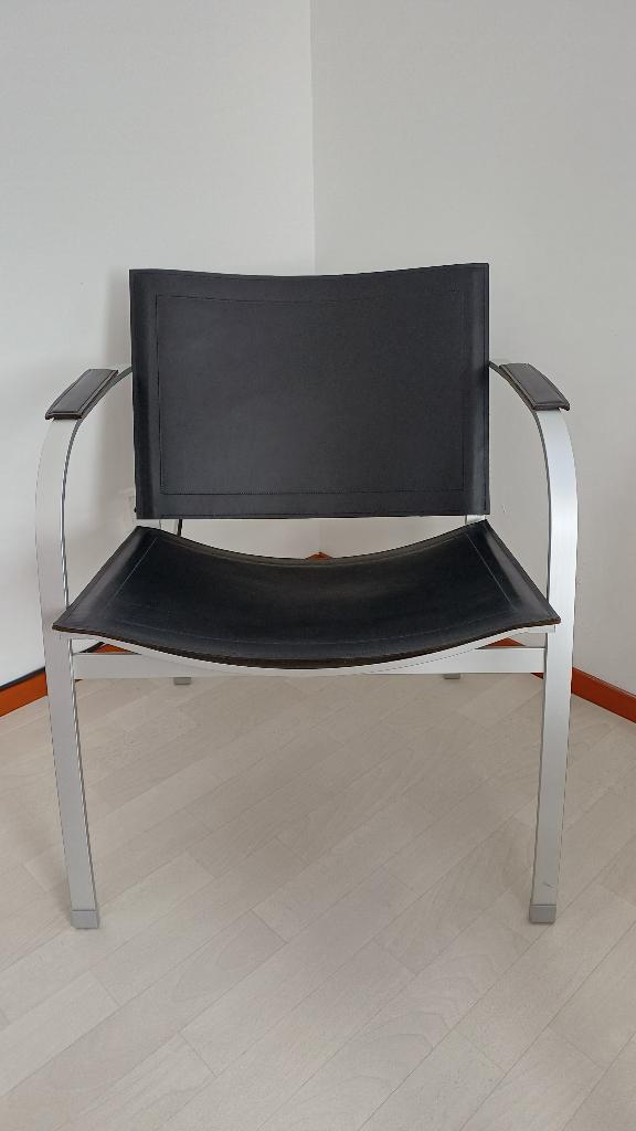 Zwarte design stoel, Huis en Inrichting, Stoelen, Ophalen, Gebruikt, Zwart, Overige materialen