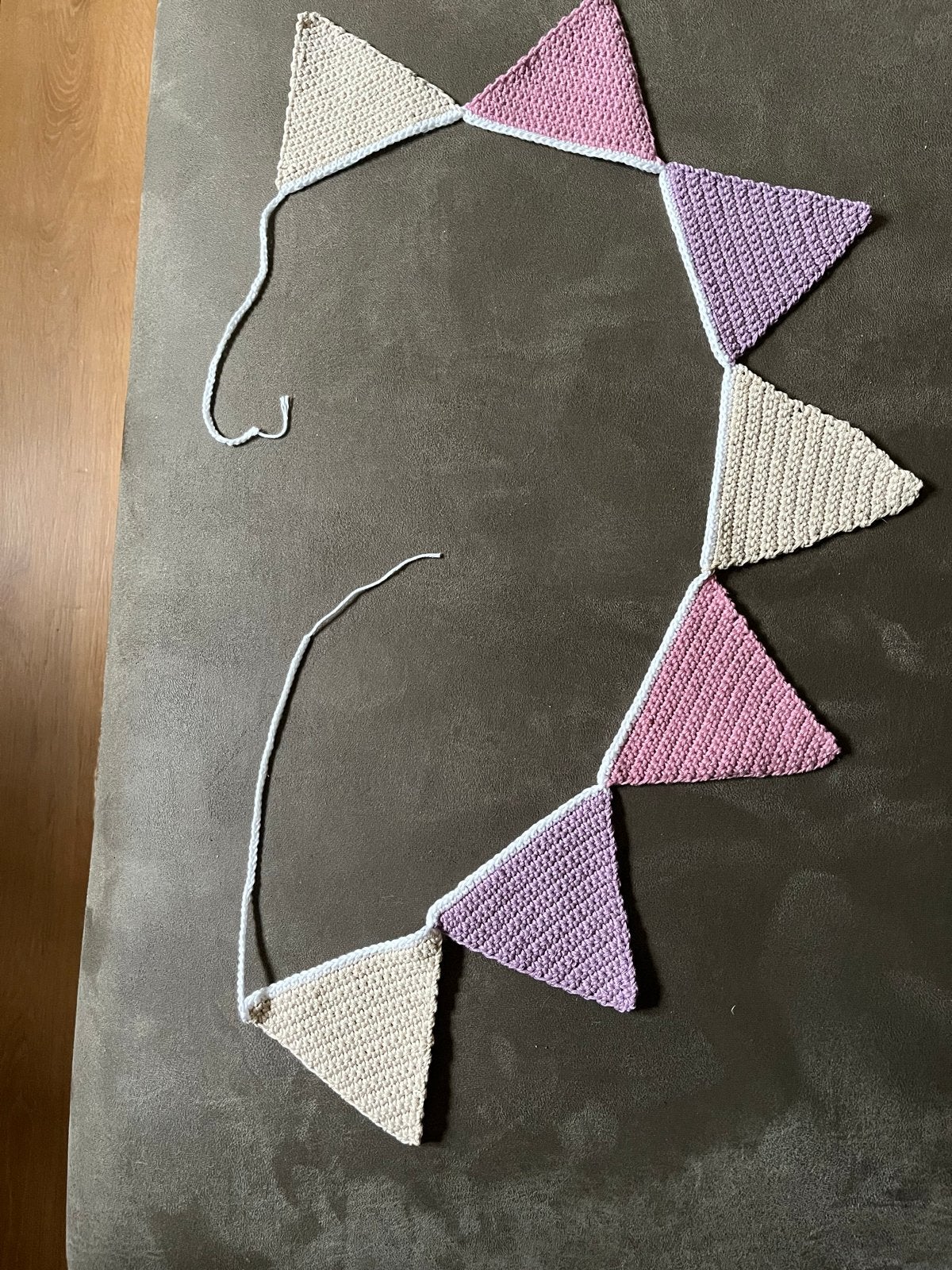 Gehaakte vlaggetjes slinger voor baby meisje, Ophalen of Verzenden, Nieuw