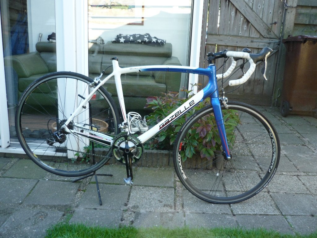 Gazelle carbon 55 cm volledig 105 voor loop/onderdelen, Overige merken, 28 inch, Gebruikt, Carbon