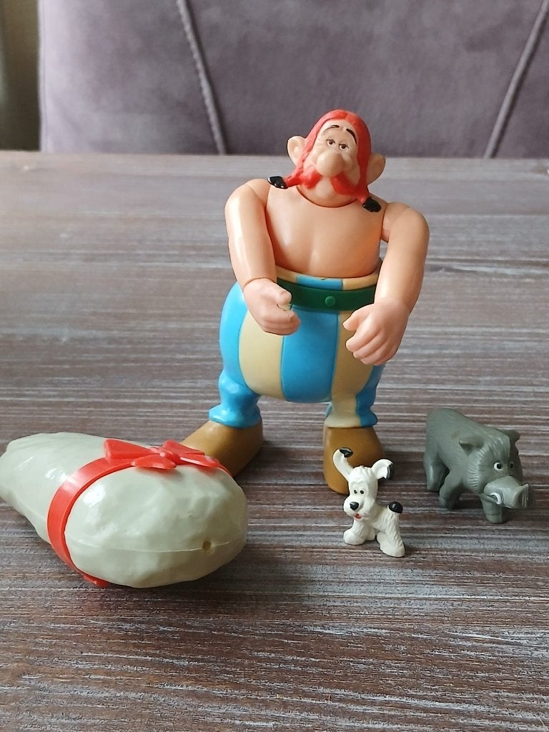 Vintage Play Asterix Toycloud Figuur Obelix   1980, Ophalen of Verzenden, Zo goed als nieuw