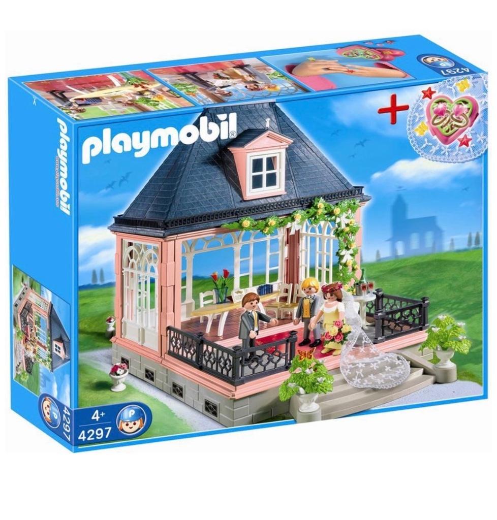 huwelijkspavilijoen en trouwkoets playmobiel, Ophalen, Gebruikt, Complete set