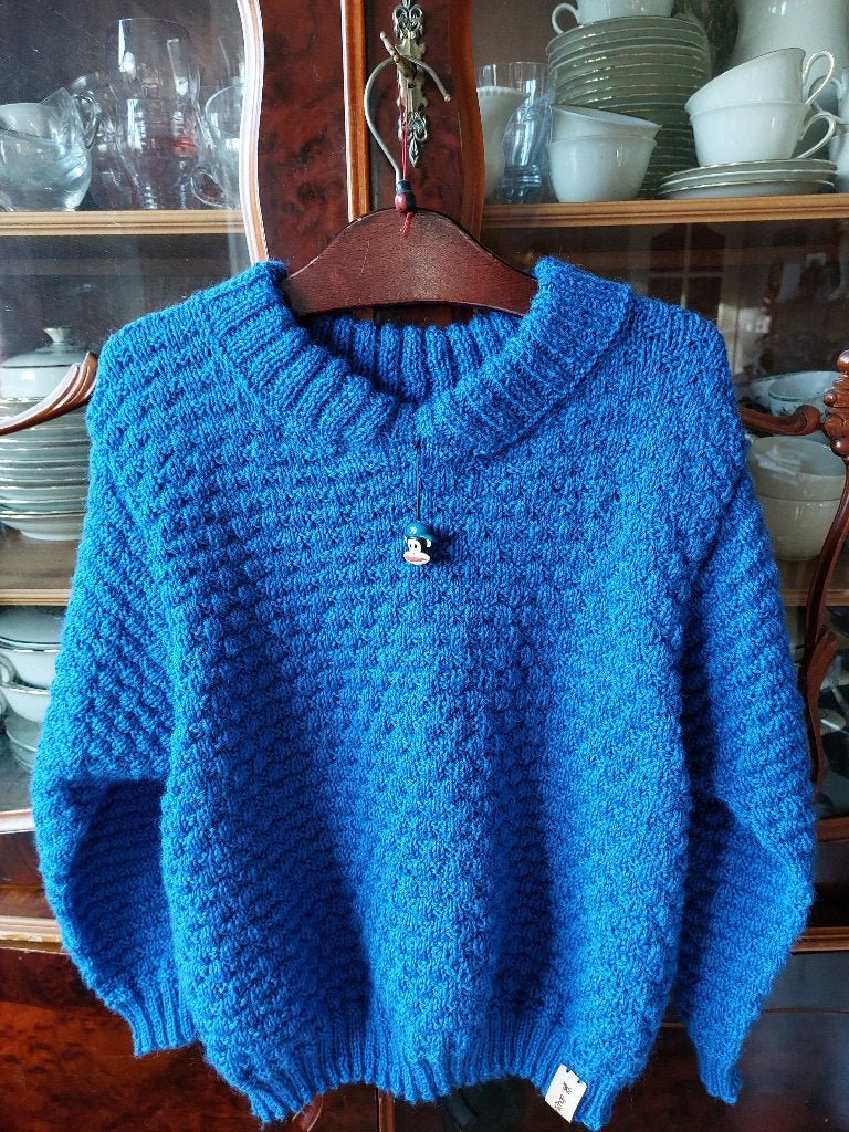 Jongenstrui S handgebreid (woolwash) kobaltblauw, Drops Karisma, Nieuw, Maat 46 (S) of kleiner, Verzenden