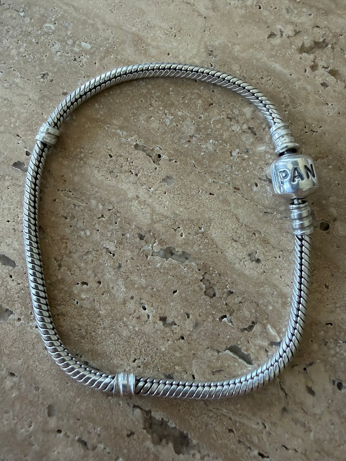 Pandora armband met bedels, Sieraden, Tassen en Uiterlijk, Armbanden, Ophalen of Verzenden, Gebruikt, Zilver, Met bedels of kralen